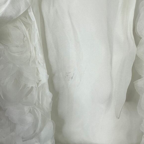 Lulus NWOT Beloved Blossoming White 3D Floral Halter Backless Mini Skater Dress - Picture 12 of 12